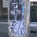 Join the Surveillance – stencil art on FairFax Ave (Los Angeles)